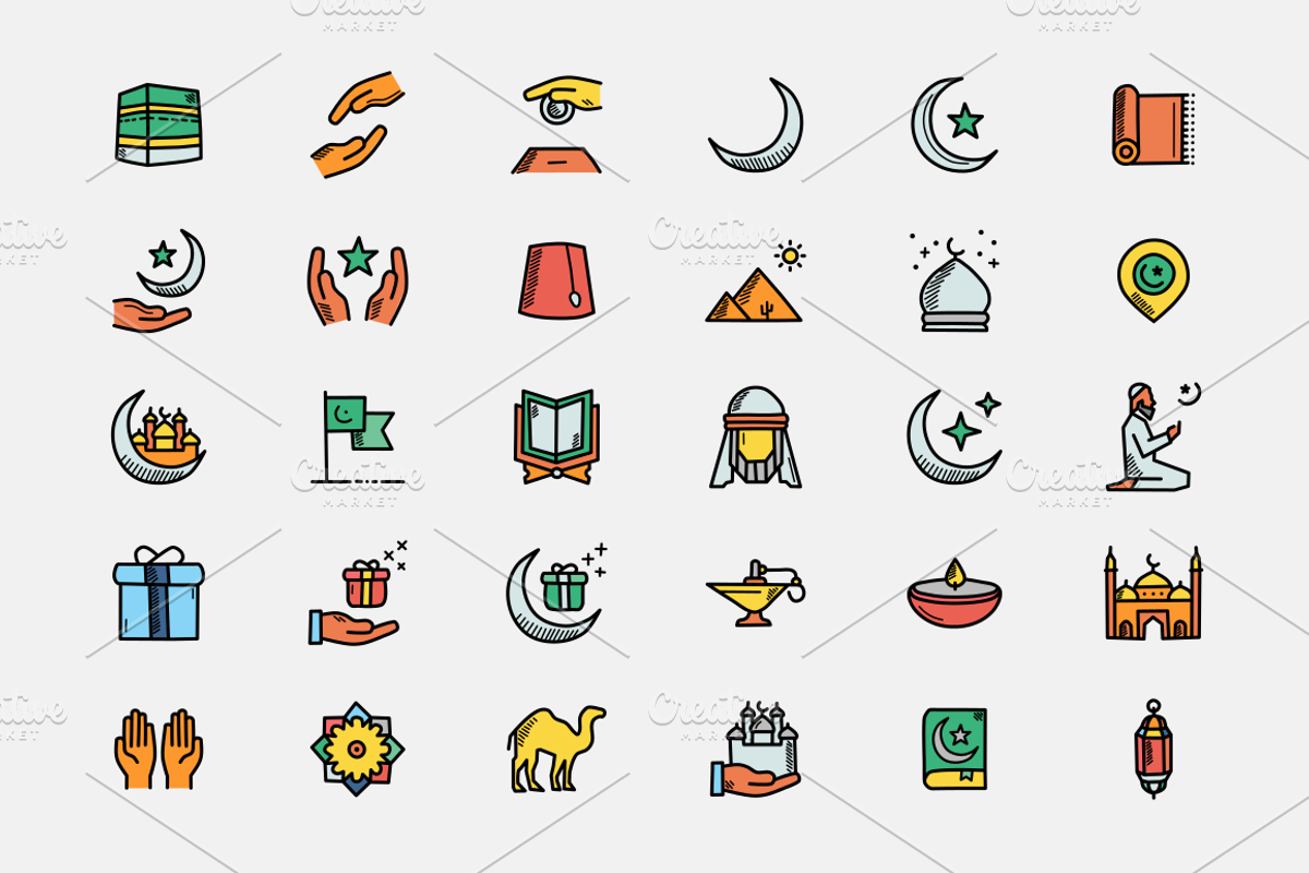 Ramadan doodles, an Icon by Amogh Design (Photo 3 of 3)