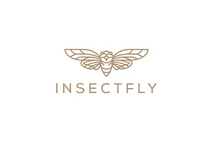 Insect Fly Lineart Logo