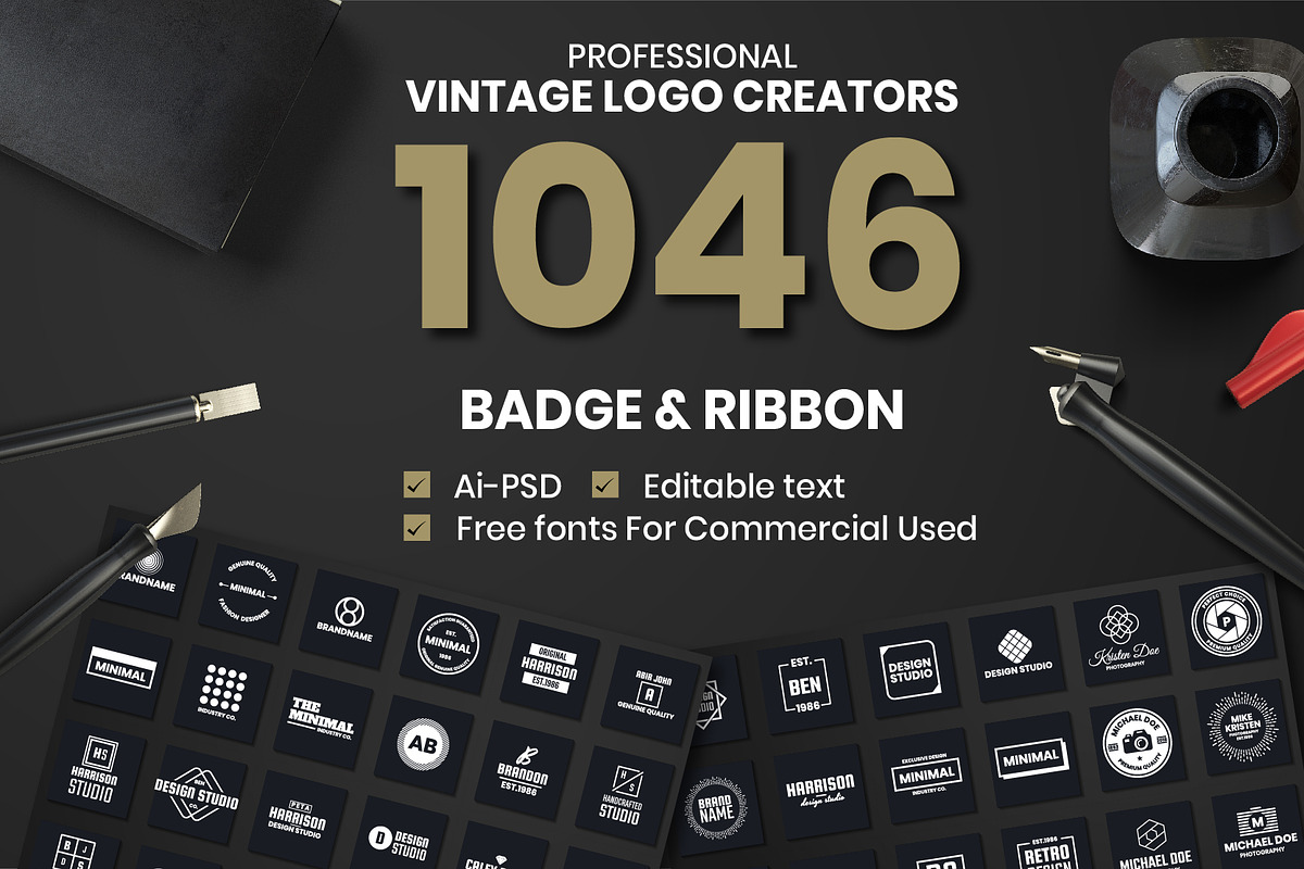 1046 Vintage Logo Creators, a Branding & Logo Template by Toonsteb (Photo 1 of 22)