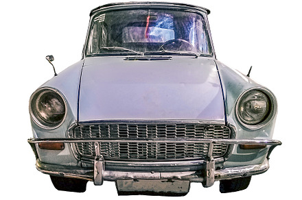 Classic style car front view isolated photo, a Transportation Photo by DanFLCreativo