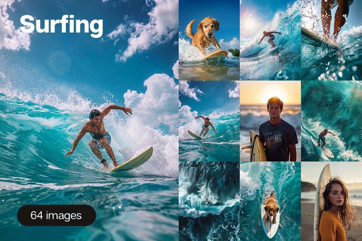 64 Surfing images, a Sports & Recreation Photo by Handmadefont (Photo 1 of 13)