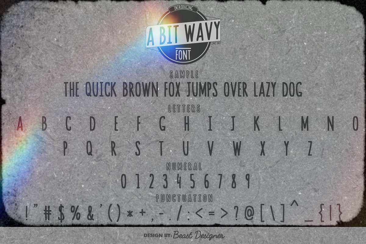 A Bit Wavy, a Handwritten Font by Beast Designer (Photo 2 of 2)