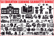 50 Education Learning Silhouette Bun, an Illustration by Creativeshirt (Thumbnail 1 of 51)