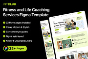 Fitness & Life Coaching Figma, an UI Kit Template by moonspiredesign (Thumbnail 1 of 7)