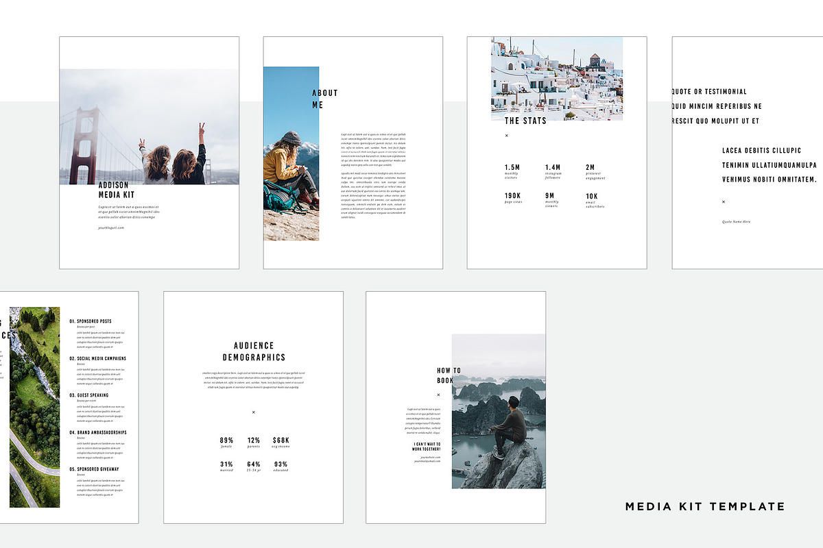 Addison Media Kit Template, a Brochure Template by Christie Evenson