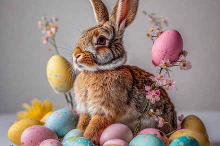 Pastel Eggs Easter Bunny image, a Holiday Photo by ComfortQ