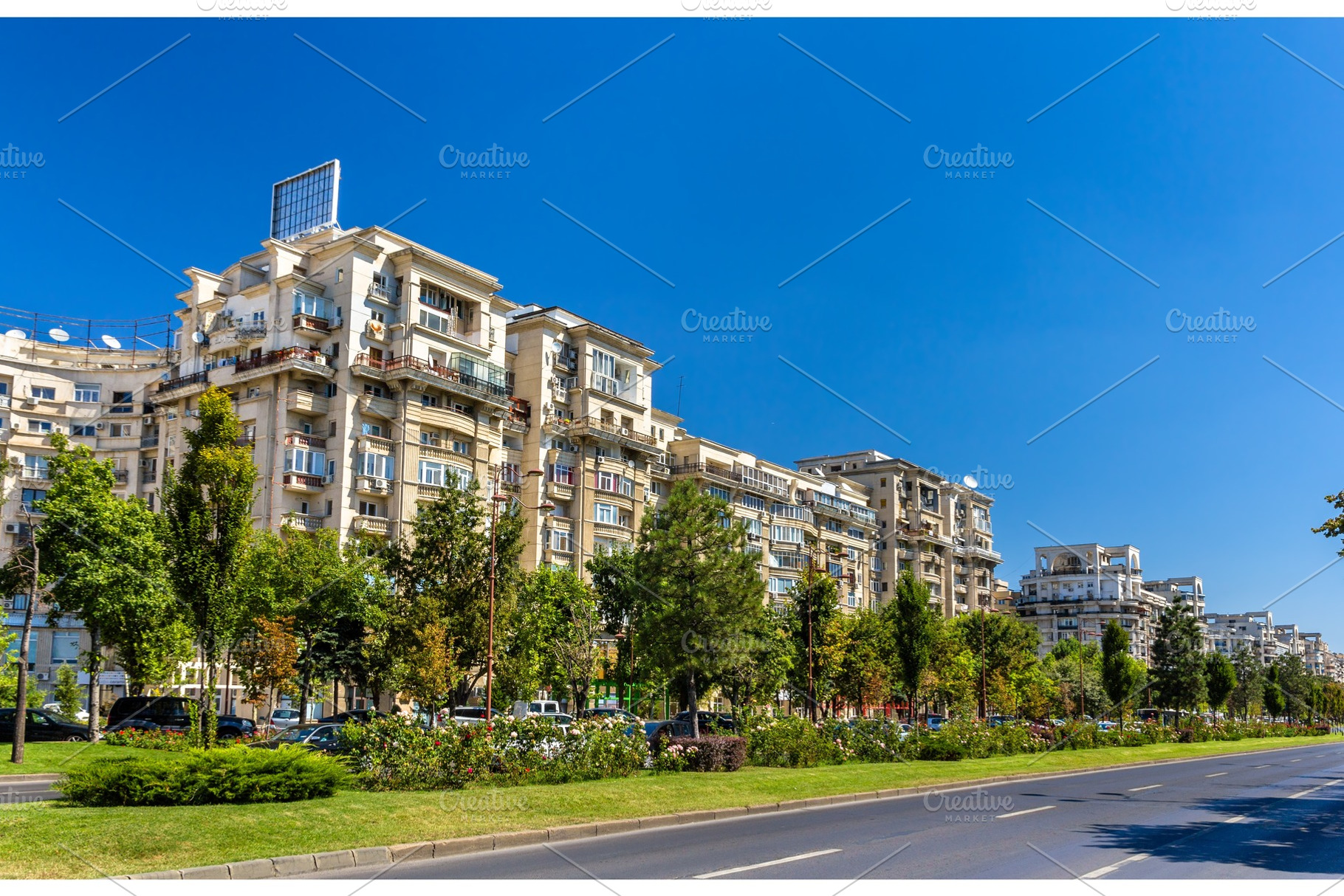 Residential buildings in Unirii Boulevard - Bucharest, Romania, an Architecture Photo by Leonid Andronov