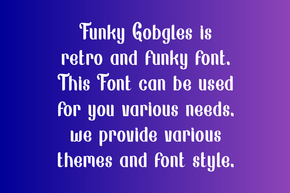 Funky Gobgles - Retro Font, a Sans Serif Font by Iqsiart Studio (Photo 4 of 6)