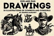 Cowboys and Cowgirls Illustrations, a Person Illustration by Ray Crimson (Thumbnail 2 of 2)