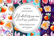 Mediterranean pattern, a Pattern Graphic by SokolovaArt (Thumbnail 1 of 9)