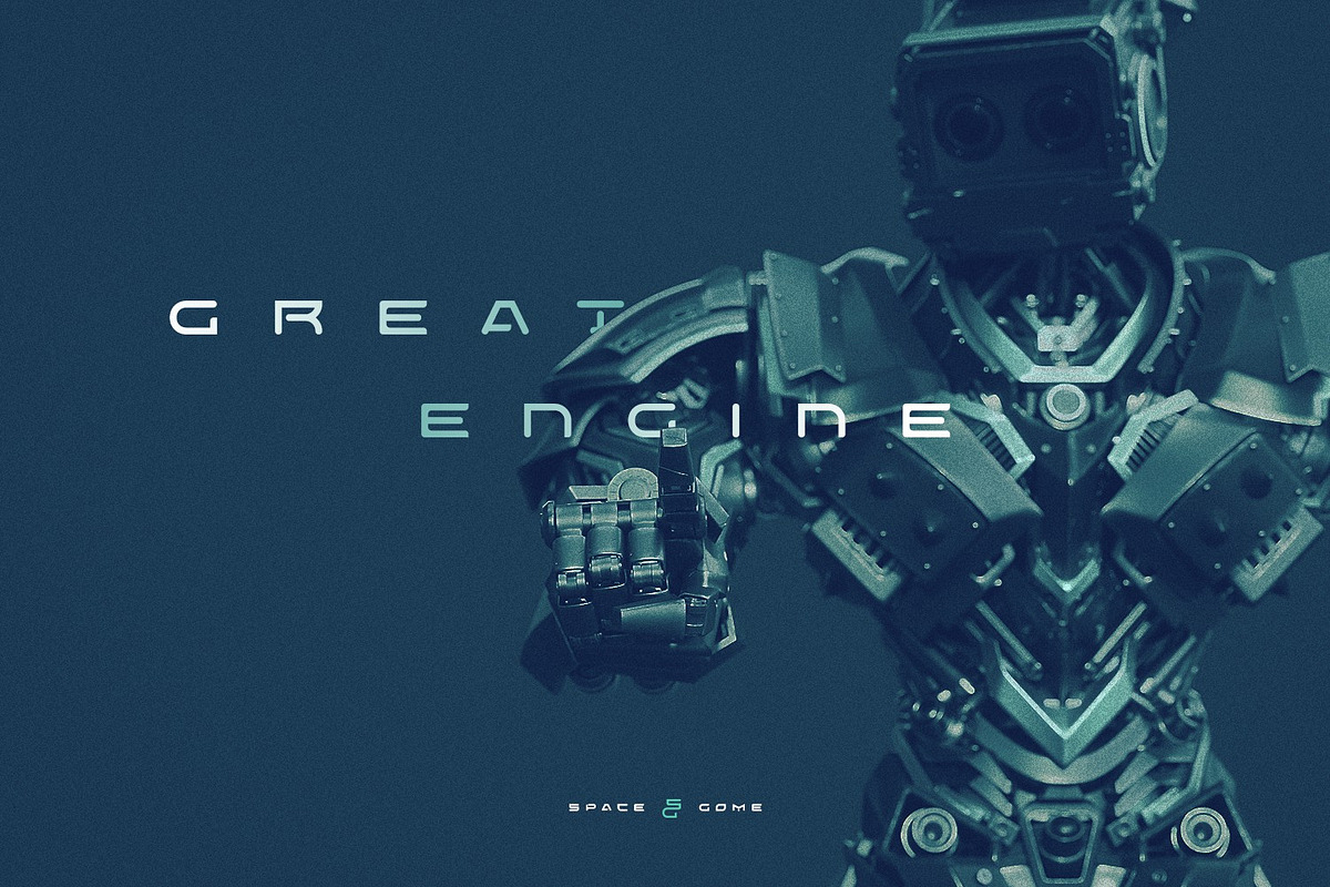 Space Gome - Futuristic Display Font, a Serif Font by Koplexs Studio (Photo 5 of 10)