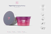 Yogurt Cup Packaging Mockup, a Cups & Container Mockup by Mockup+ (Thumbnail 3 of 6)