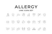 Set line icons of allergy, an Icon by motorama (Thumbnail 1 of 2)
