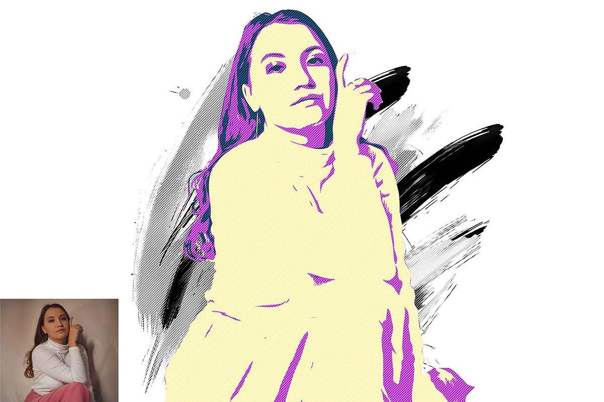 Vector Paint Effect Photoshop Action, a Brushes & More by Studio Retouch (Photo 9 of 10)