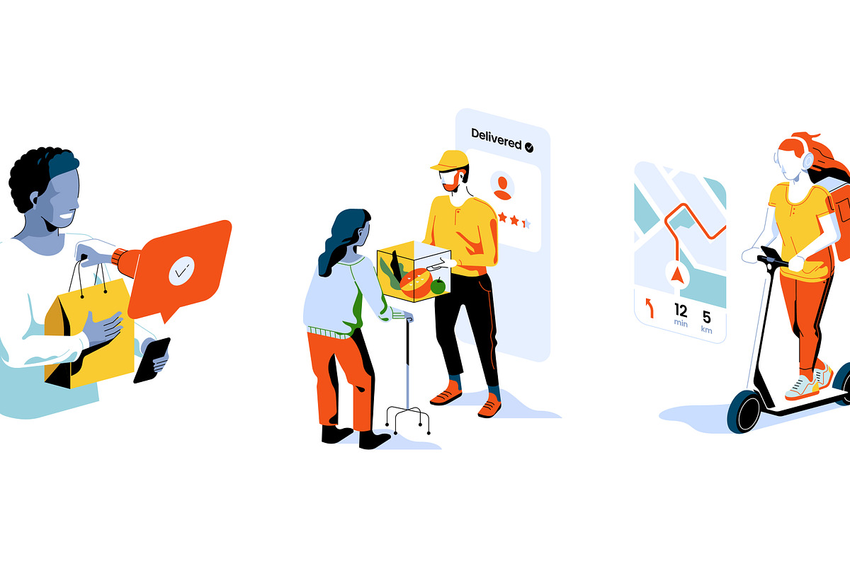 Isometric delivery illustrations, an iPhone Mockup by Formfrom (Photo 10 of 11)