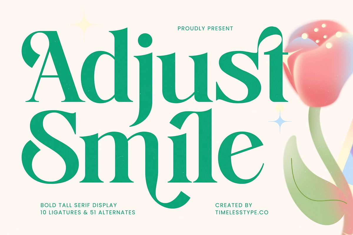 Adjust Smile Modern Tall Serif, a Serif Font by timelesstype.co (Photo 1 of 20)