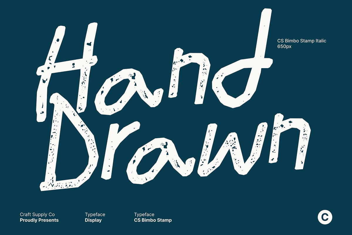 CS Bimbo Stamp, a Handwritten Font by Craft Supply Co. (Photo 2 of 8)