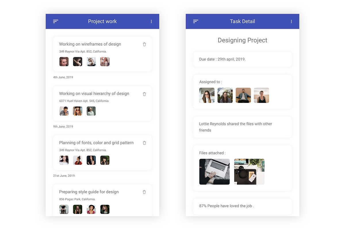 Daily Task Management Mobile UI Kit, an UI Kit Template by themelove