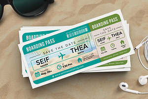 Boarding Pass Wedding Invitation, an Invitation Template by Aarley Kaiven