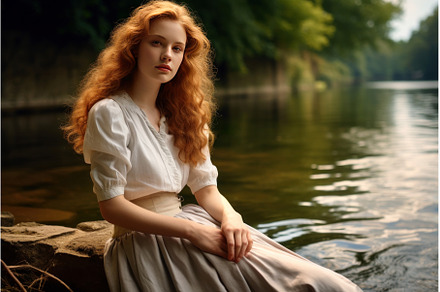 Fashionable young woman sitting on, a Person Photo by Ylivdesign