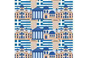 pattern of greece constructions, a Texture Illustration by studiogstock