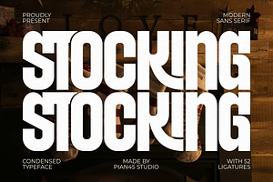 Stocking - Condensed Sans Serif, a Sans Serif Font by Pian45 Studio