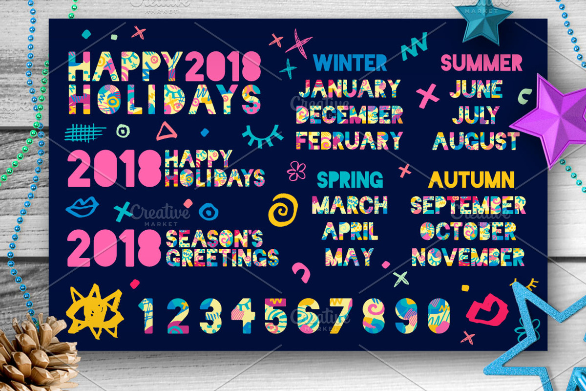 2018 New Year Christmas Bundle, an Object Graphic by Iraida_Bearlala (Photo 5 of 7)