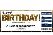 Birthday Concert Ticket Template, a Card Template by The Printed Smile (Thumbnail 2 of 3)