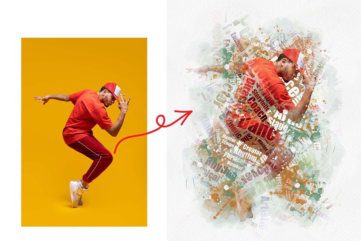 Typography Portrait Artistic Effect, an Action Add-On by MRI STUDIO (Photo 5 of 28)