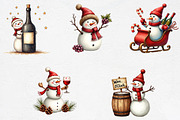 Snowman Christmas Wine Sublimation P, an Illustration by CrexoraLab (Thumbnail 4 of 5)