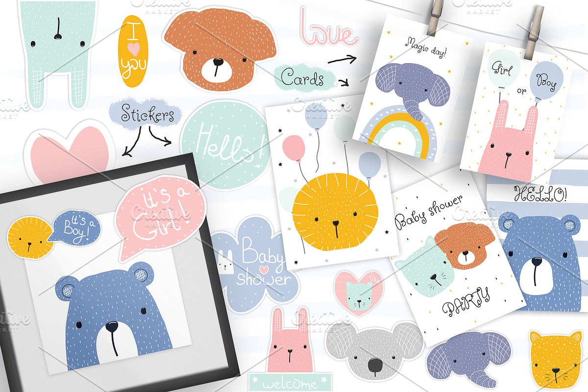 Hello, baby!, an Animal Illustration by Viktoria Siarova (Photo 2 of 7)