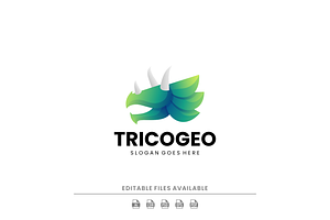 Gradient Modern Triceratop Logo Desi, a Branding & Logo Template by Artnivora.Std