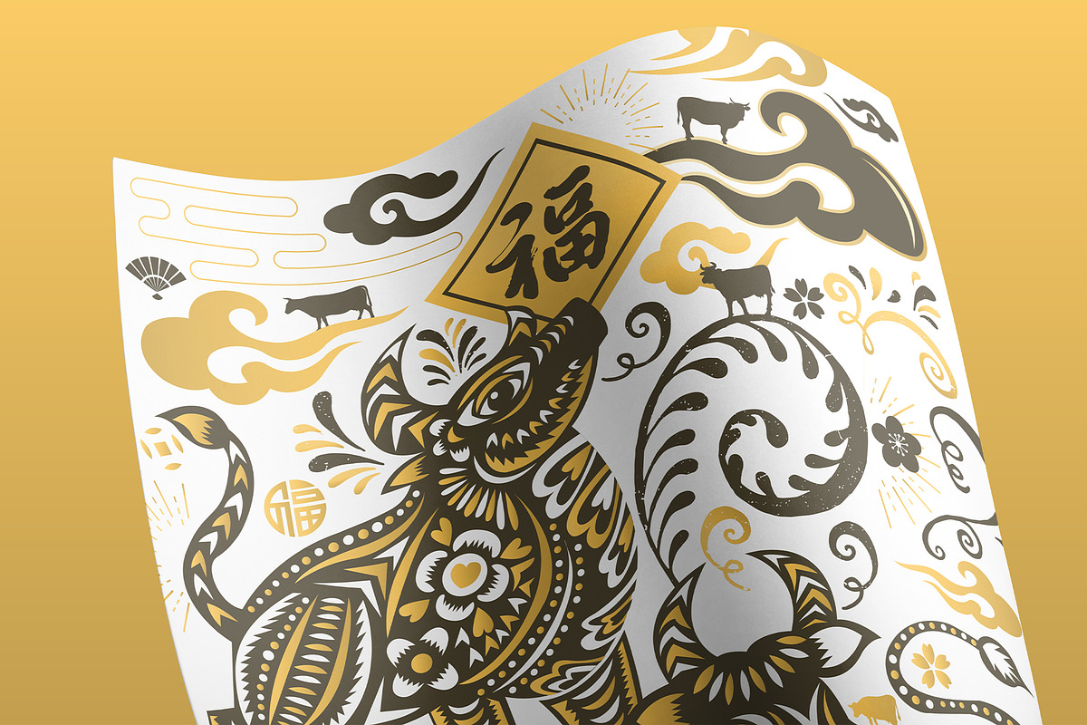 CHINESE NEW YEAR 2021 YEAR OF THE OX, an Illustration by www.lemongraphic.design (Photo 2 of 5)