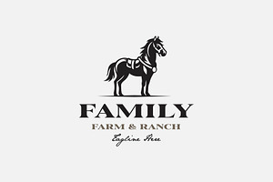 Horse Stallion countryside Logo, a Branding & Logo Template by funpixel