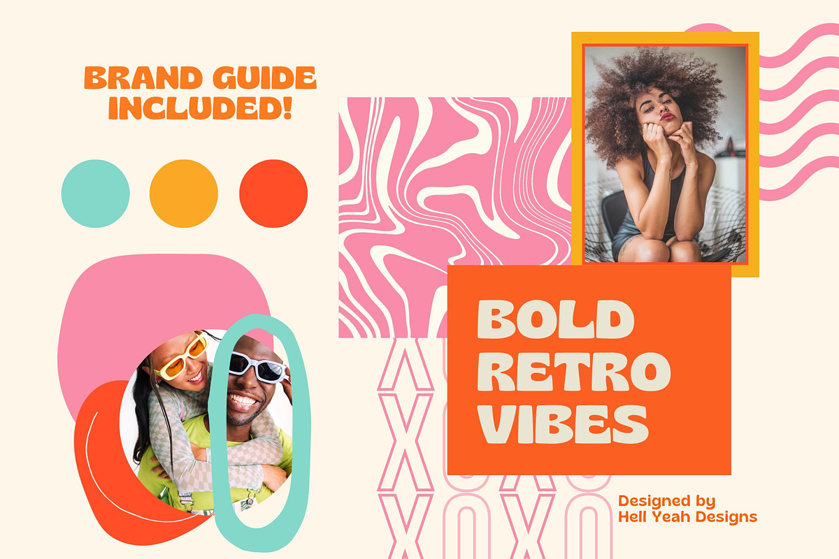 Bold Retro Branding Starter Kit, a Branding & Logo Template by Hell Yeah Designs (Photo 7 of 22)