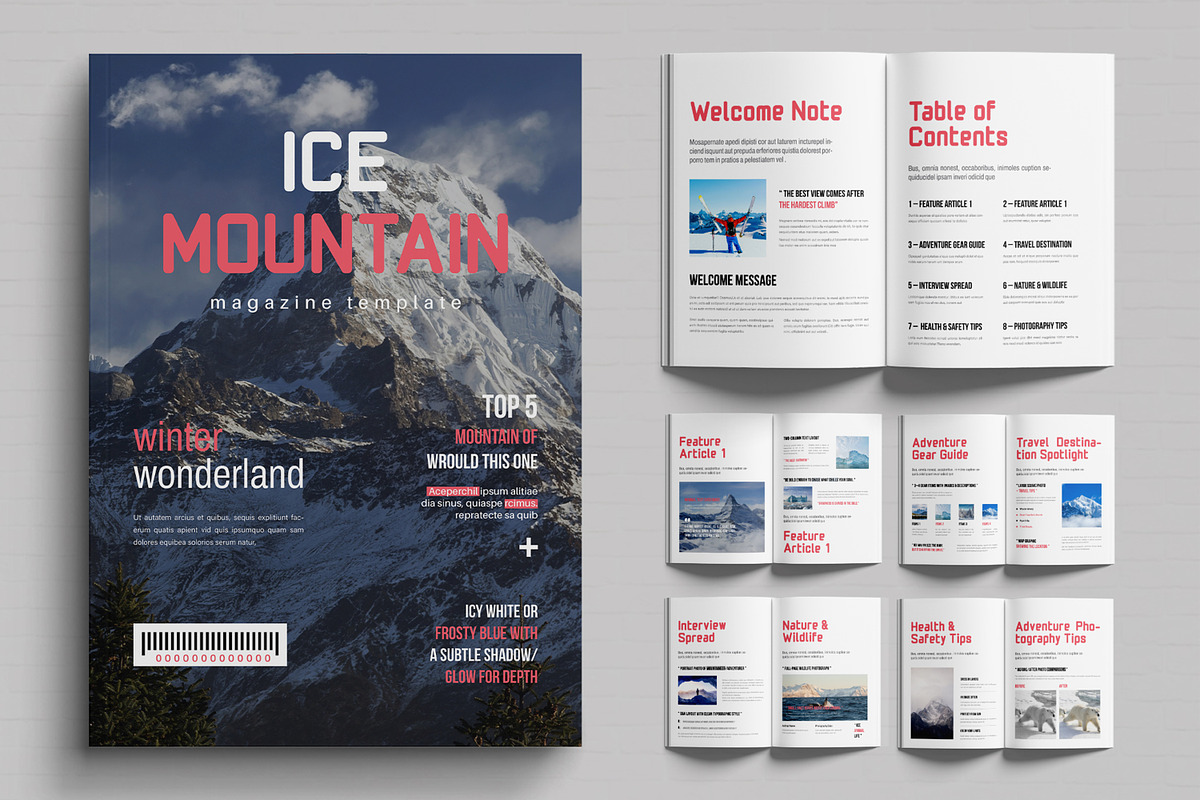 Ice Mountain Magazine Design