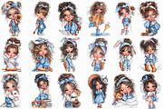 Quirky Cute Little Girl Clipart, an Illustration by Libby Wishes (Thumbnail 4 of 7)