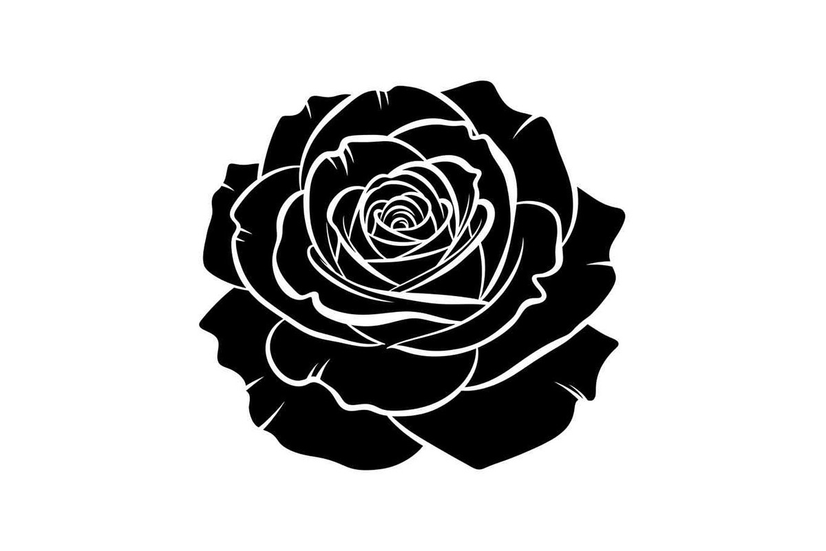 50 Black Rose Silhouette Vector Bund, an Illustration by Gaye Art (Photo 5 of 51)