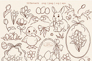 Easter & Spring Clipart Set, a Seasonal Illustration by shishkina.artist (Thumbnail 2 of 9)