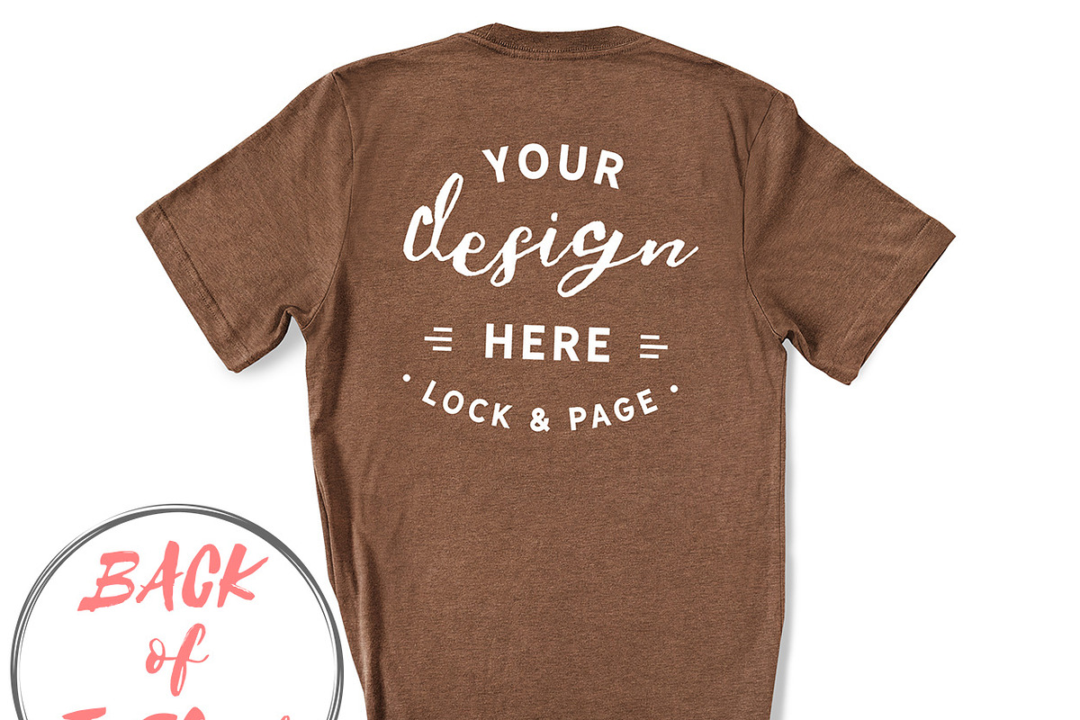 Back Of T-Shirt BC3001 Mockup Bundle, a Shirt Mockup by lock and page (Photo 73 of 88)