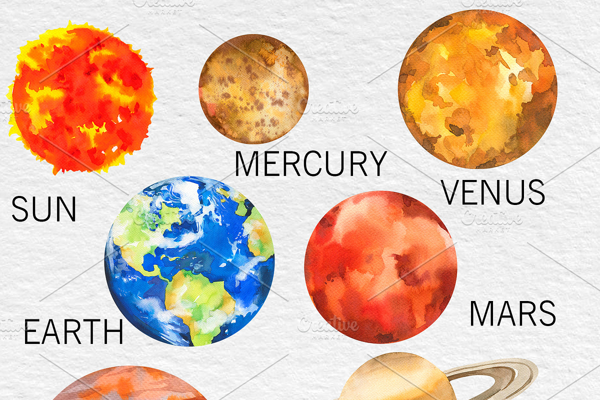 Watercolor Space Clipart PNG Boy, a Technology Illustration by PatternPalette (Photo 4 of 5)