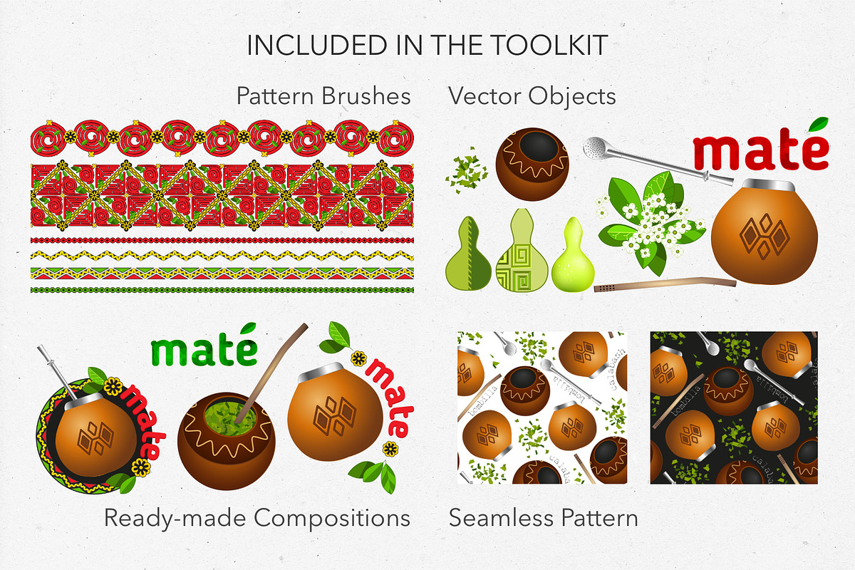 Yerba Mate Design Toolkit., a Brush Add-On by IrinaCzaran (Photo 2 of 7)
