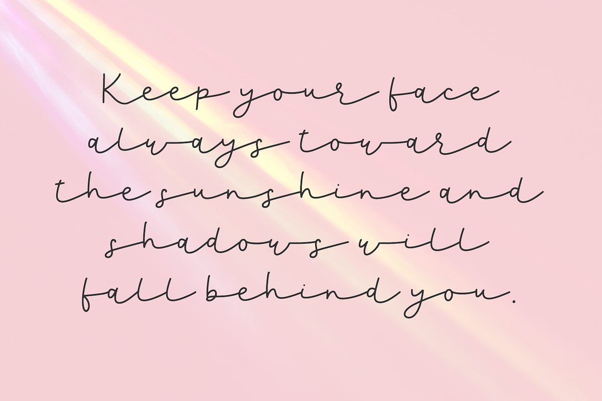 Rainbow Wishes Script, a Script Font by Beck McCormick (Photo 5 of 9)