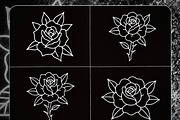 Traditional Rose Tattoo Stamps, a Brush Add-On by ProcreateInk (Thumbnail 5 of 5)