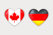Glass Heart Flag Icons Set, an Icon by Alex Serada (Thumbnail 3 of 5)