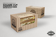 Square Cut Sandwich Box Mockup, a Packaging Mockup by INCDesign (Thumbnail 4 of 6)