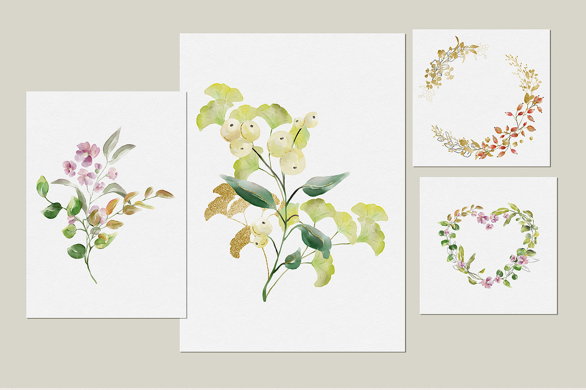 Gorgeous Greenery Illustration set, a Decorative Illustration by Art pages (Photo 2 of 6)