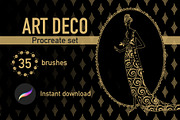 Art Deco Procreate set, a Brush Add-On by byJuliaKors (Thumbnail 1 of 6)