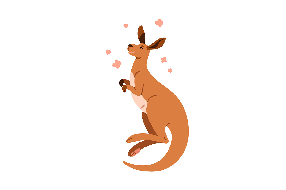 Cute happy kangaroo animals set, an Animal Illustration by Good Studio (Photo 8 of 15)