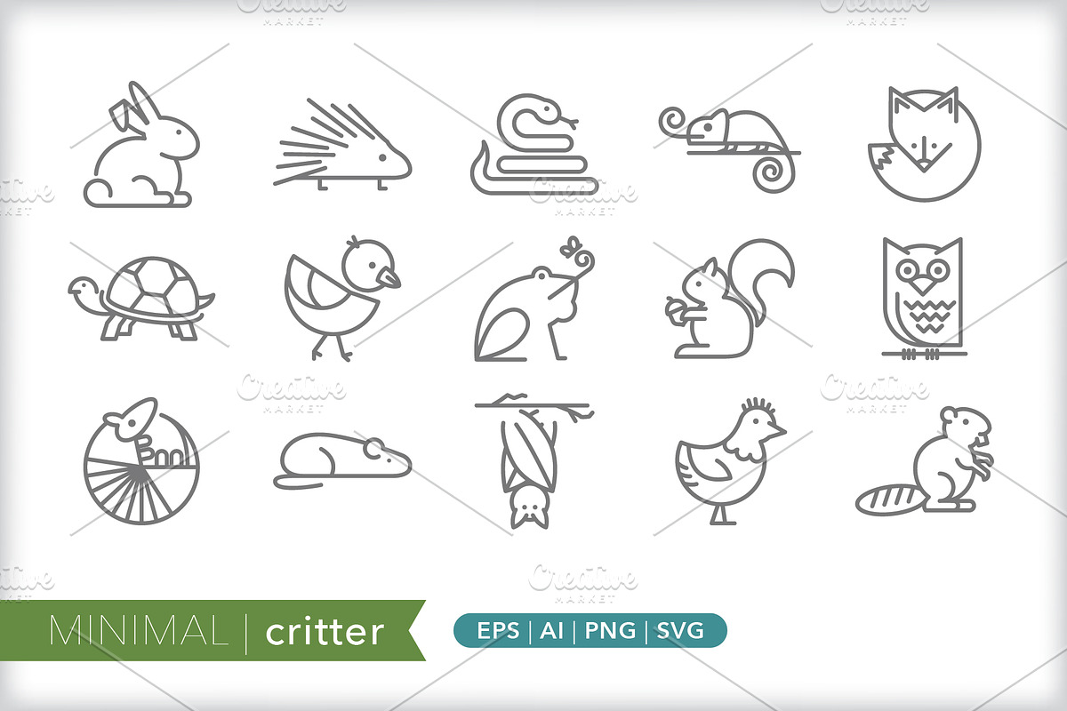 Animal 8-pack icon bundle, an Outline Icon by Picture Window (Photo 6 of 9)